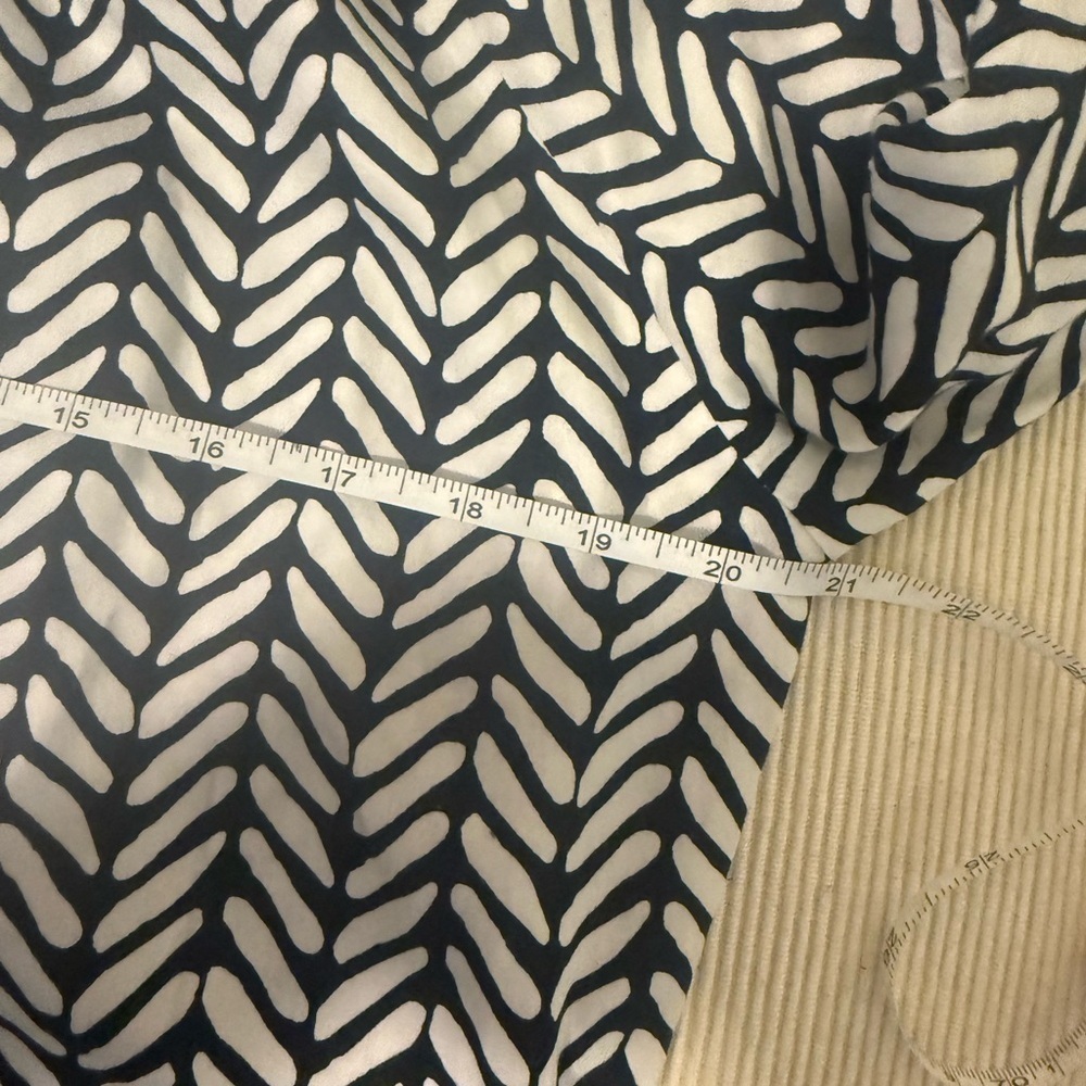 Hatley Black White Cotton Tunic Dress Coverup L Large Boho Print 3/4 Sleeve - Picture 5 of 9